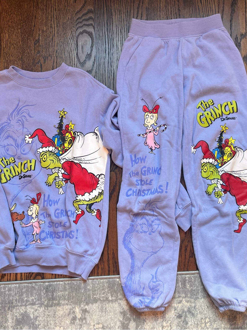 Target Lilac "How The Grinch Stole Christmas" Sweatshirt & Joggers Set